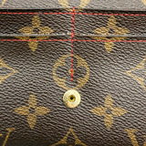 Louis Vuitton Sarah Retrio Monogram Burgundy Red Long Snap Wallet M61184