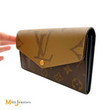 Louis Vuitton Sarah Monogram and Reverse Giant Monogram Brown Wallet M80726