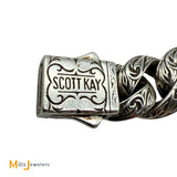 SCOTT KAY 18K Yellow Gold 925 Sterling Silver Heavy Link Bracelet