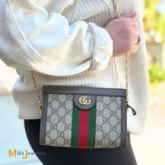 Gucci GG Ophidia Supreme Small Crossbody Clutch