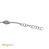 Shy Creation 14K White Gold 1.27ctw Diamond Bar Link 7-Station Bracelet