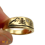 Gold Rush Gallery 14K Yellow Gold 0.02ct Diamond Band Ring Size 8.75