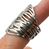 Misahara Platinum 0.24ctw Diamond "Usama" Band Ring Size 6.5