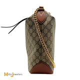 Gucci GG Supreme Monogram Coated Canvas Linea A Hobo Large Canvas Shoulder Bag