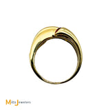 14k Yellow Gold 0.32ctw Ruby and 0.66ctw Princess Cut Diamond Band Ring Size 5.25