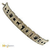 Martin & Denise Stetcher Sterling Silver 925 Petroglyph Panel Bracelet