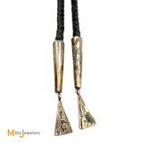 Gilbert Nelson Vintage Navajo Sterling Silver 925 Bisbee Turquoise Bolo Tie