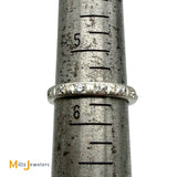 Platinum 0.42ctw Round Brilliant Natural Diamond Eternity Band Ring Size 5.5