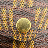 Louis Vuitton Sarah Damier Ebene Canvas and Leather Snap Wallet N63209
