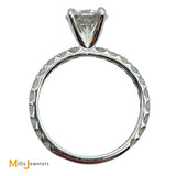 14K White Gold GIA Certified 1.21ct Round Brilliant Diamond Solitaire Engagement Ring Size 5