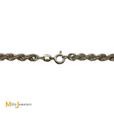 Sterling Silver 925 4mm Rope Chain Necklace 24 Inch