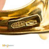 Signed UGEM 18K Two-tone Gold 0.12ctw Diamond Geometric Earrings