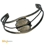 7.25ct Approx. Blue Cabochon Turquoise Sterling Silver 925 Cuff Bracelet
