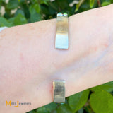 Multi Stone Sterling Silver 925 Cuff Bracelet