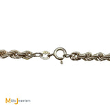 Sterling Silver 925 4mm Rope Chain Necklace 24 Inch