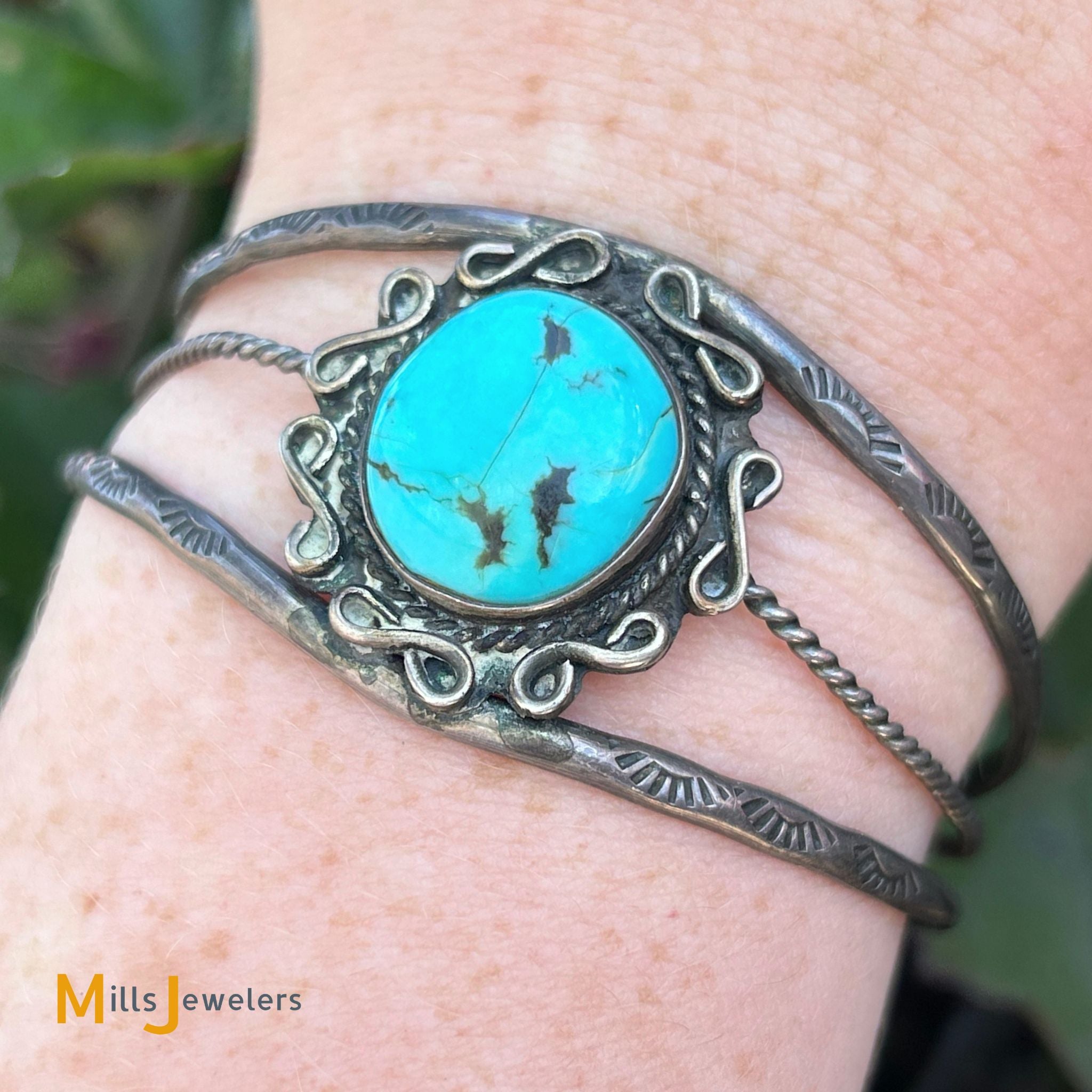 VINTAGE] turquoise silver925 bracelet 【公式通販】