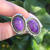 Vintage W Yellowhorse Patricia Platero Navajo Sterling Silver 925 Sugilite Earrings