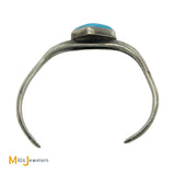 Sterling Silver 925 Blue Turquoise Split Shank Cuff Bracelet