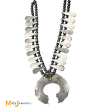 Sterling Silver 925 Turquoise Squash Blossom Necklace 25"