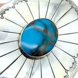Signed RAS Sterling Silver 925 Turquoise Belt Buckle