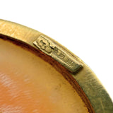 Antique 18K Yellow Gold Hand-Carved Cameo Pendant/Brooch