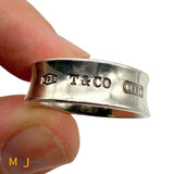 Tiffany & Co. 1837 Concave Band Ring Sterling Silver 925 Size 9.75