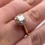Tacori 18K Rose Gold 1.46ctw Diamond Halo Engagement Ring Size 5.25