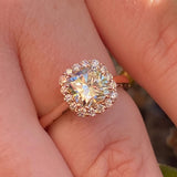 Tacori 18K Rose Gold 1.46ctw Diamond Halo Engagement Ring Size 5.25