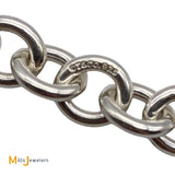 Tiffany & Co. Retired 925 Silver Heart Clasp Link Choker Necklace