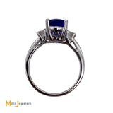 14K White Gold 2.61ct Tanzanite 0.28cts Diamond Ring Size 6.5