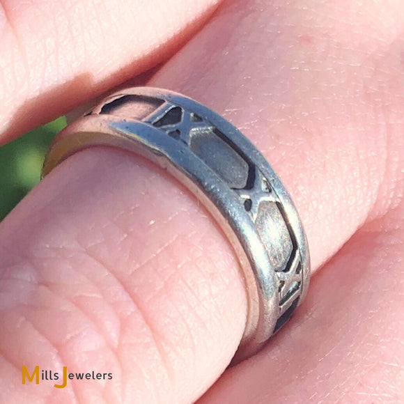 Vintage Tiffany & Co. Atlas Ring 925 Sterling Silver Size 7.75
