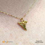 Vintage 14k Yellow Gold Shark Tooth Slide Pendant