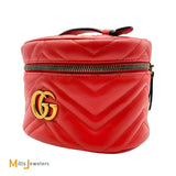 Gucci GG Marmont Mini Vanity Red Leather Backpack