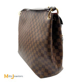 Louis Vuitton Graceful MM Damier Ebene Coated Canvas Shoulder Bag Tote N44045 2020