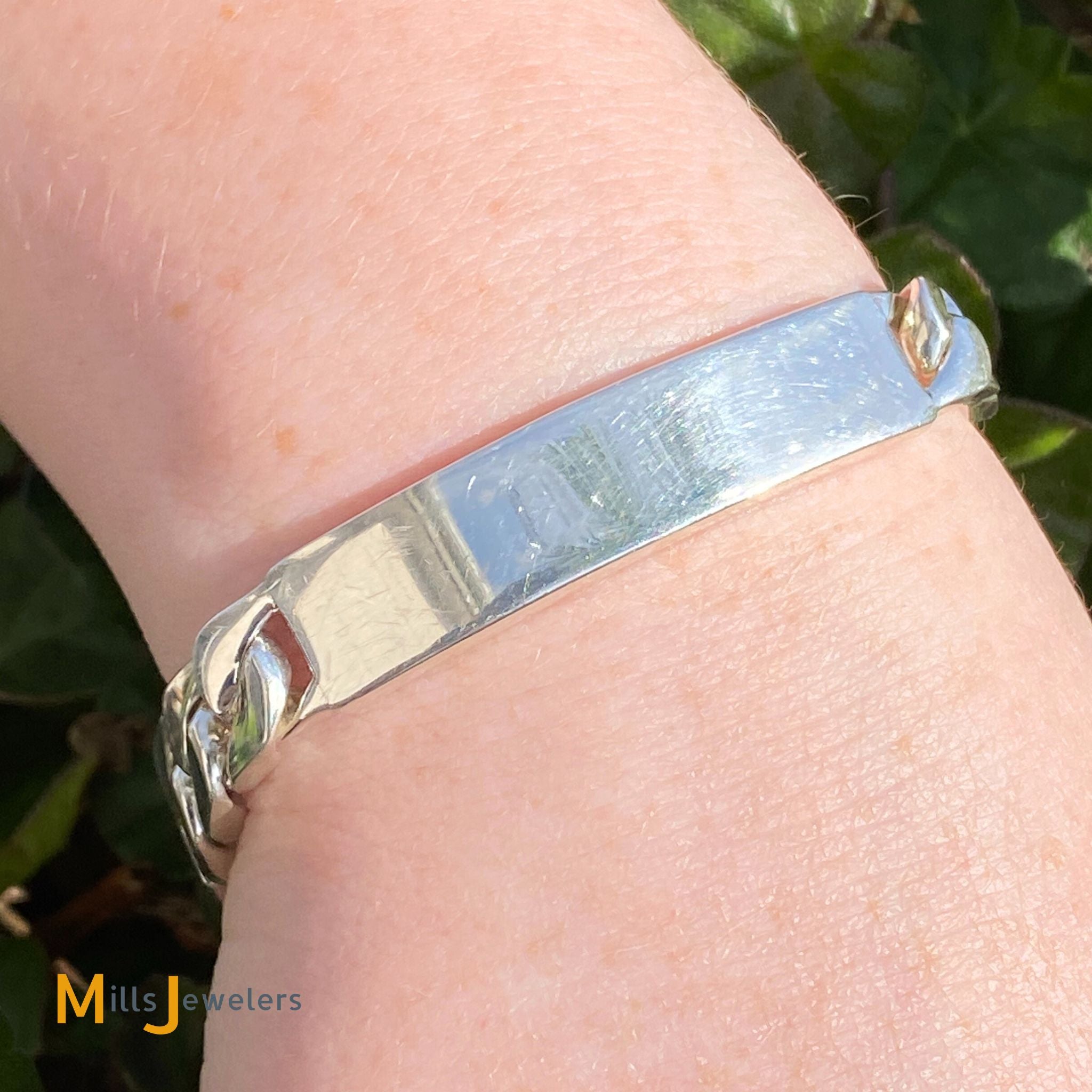Tiffany & Co. 925 Italy I.D. Bracelet Size Large 7.5” Long – Mills