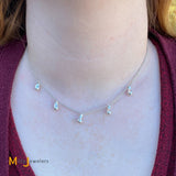 Tiffany & Co. Elsa Peretti Sterling Silver 925 Five Teardrop Dangle Necklace