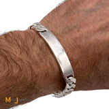 Tiffany & Co. 925 Italy I.D. Bracelet Size Large 7.5” Long
