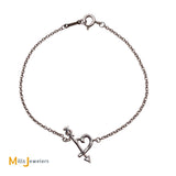 Tiffany & Co. Paloma Picasso 925 Silver Loving Heart Arrow Graffiti Bracelet 6”