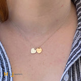 Tiffany & Co. Return to Tiffany Two-Tone 18K 925 Double Heart Necklace