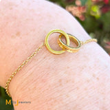 Tiffany & Co. 18K Yellow Gold 1837 Interlocking Circles Chain Bracelet