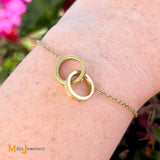 Tiffany & Co. 18K Yellow Gold 1837 Interlocking Circles Chain Bracelet