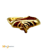 Signed CES 14k Yellow Gold Babylonia Shell Pendant
