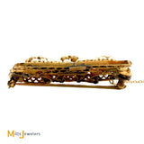 Antique 18K Yellow Gold Pearl Art Deco Brooch