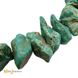 Chunky Natural Turquoise Nugget Statement Necklace Approximately 1700 Carats