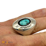 Sterling Silver 925 Turquoise Shadowbox Ring Size 11.5