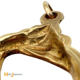 Signed CES 14k Yellow Gold Babylonia Shell Pendant