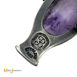 Sterling Silver 925 Vintage Los Ballesteros Taxco Amethyst Brooch Pin