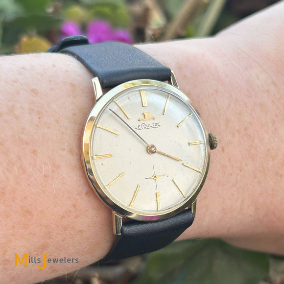 Vintage Lecoultre 32mm 14K Yellow Gold Watch