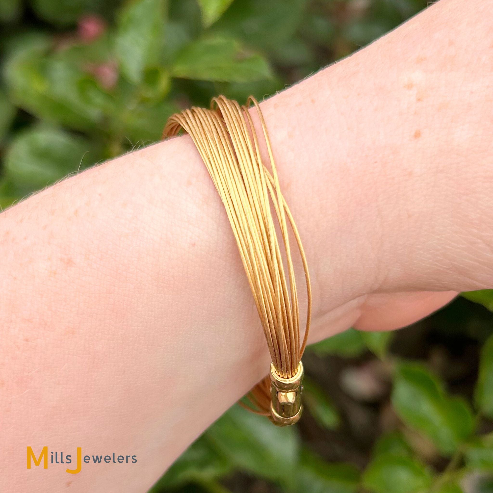 Vintage Tiffany & Co. 18K Yellow Gold Multi-Wire Wrap Bracelet