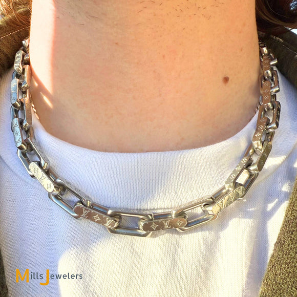 Louis Vuitton Monogram Links Chain Stainless Steel 20